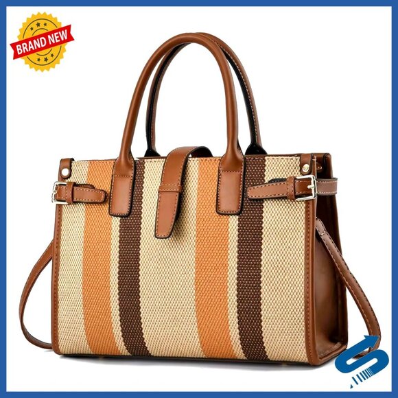 Handbags - Canvas Tote Bag Large Casual Handbag Top Handle Urban Chic Durable